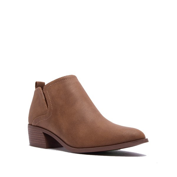 Moto Chic Faux Leather Ankle Bootie