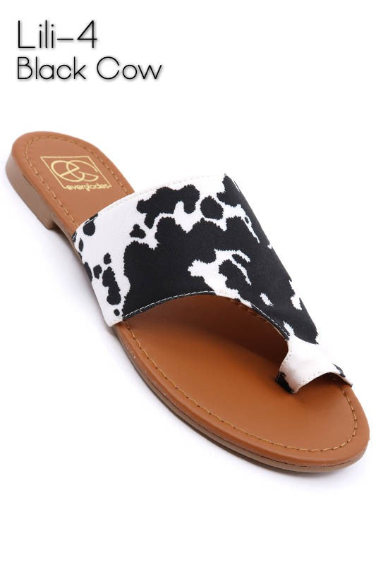 Boho Chic Toe Ring Sandal Slides