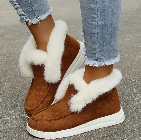 Boho Chic Suede Snow Boots