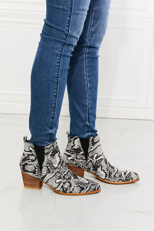 Exotic Charm Snake Print Boots