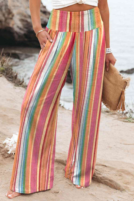 Striped Bliss Smocked Waist Pants