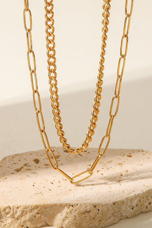 Gilded Harmony Layered Chain Necklace