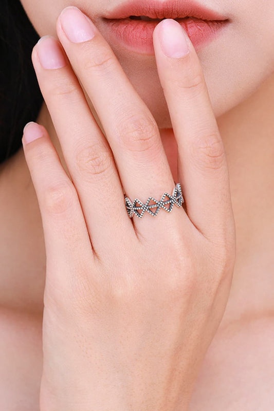 Contemporary Chic Silver Ring